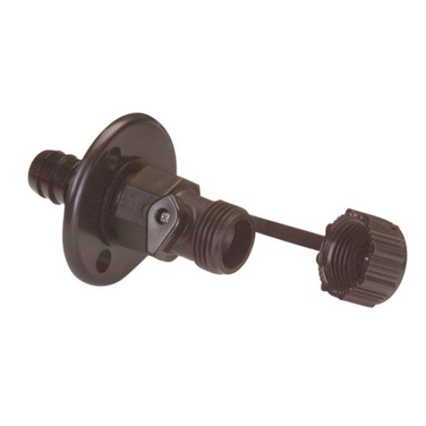 Flange holder with valve for lid wash pumps