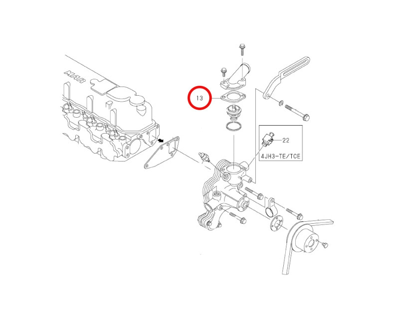 129795-49551 thermostat gasket 129795-49551 thermostat gasket