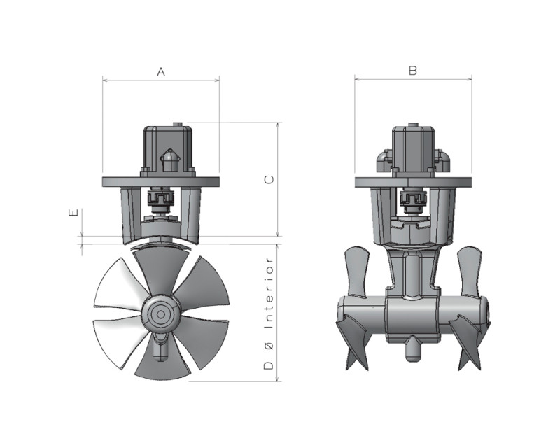 CT125 hydraulinen keulapotkuri max 140 kgf DUO Ø185 CT125 hydraulinen keulapotkuri max 140 kgf DUO Ø185