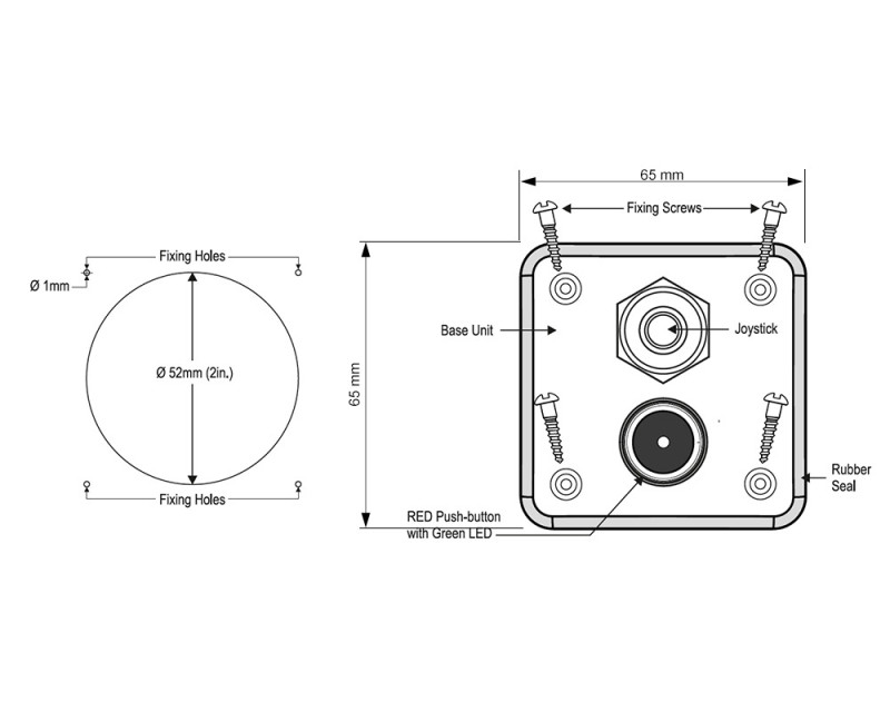 Control Panel with Joystick, MAXPower, Gray, Single Control Panel with Joystick, MAXPower, Gray, Single