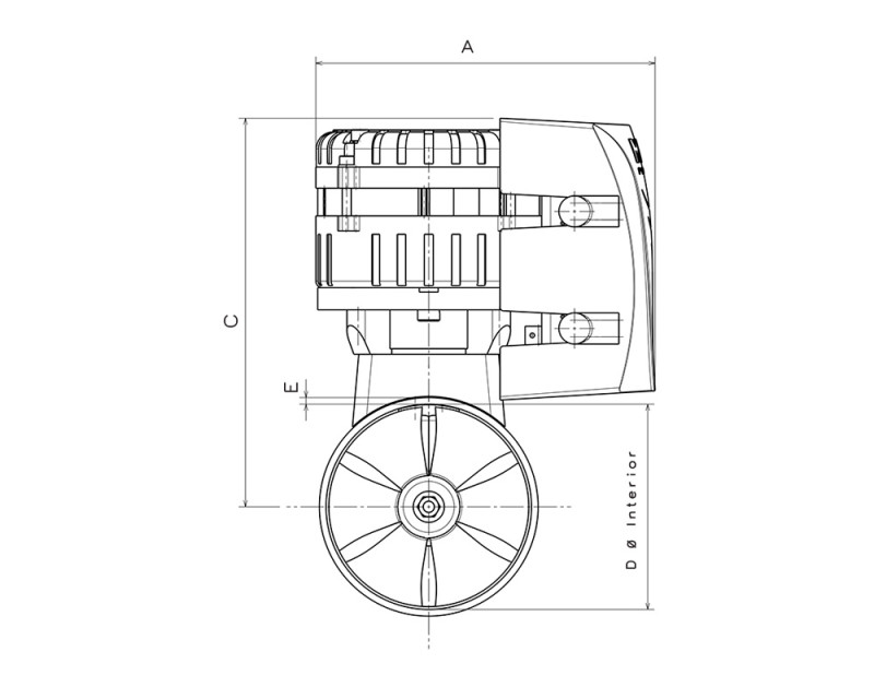 ECO 110 keulapotkuri 24V Ø185 ECO 110 keulapotkuri 24V Ø185