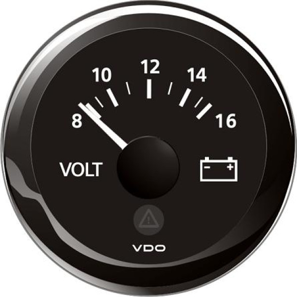 VDO voltmeter 8-16V Ø 52mm