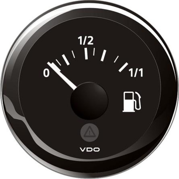 VDO Fuel gauge (black) for lever fuel gauge Ø52 mm