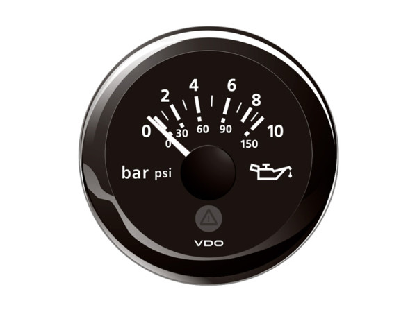 VLB Pressure gauge 10bar 12+24V motor. 52mm D EU