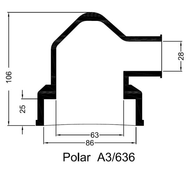 A3-636 Polar heatexchanger rubber end cap