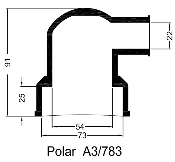 A3/783 Värmeväxlare gummylsa Polar
