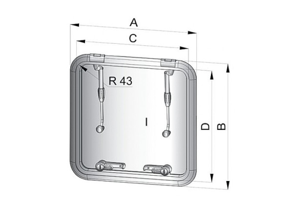 Altus ALT5151SL deck hatch (mounting hole 511x511 mm)