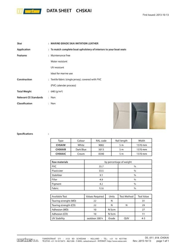 Upholstery vinyl, 500x137 cm roll, beige