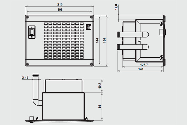 1,7 kW kennopuhallin Silencio FAI 12V Kalori Eberspächer lämmitin