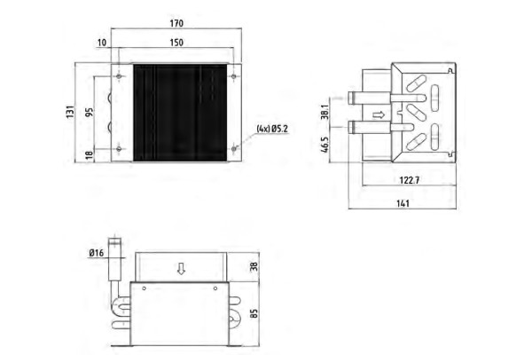 1,7 kW kennopuhallin Silencio 1, 24 V Kalori Eberspächer lämmitin