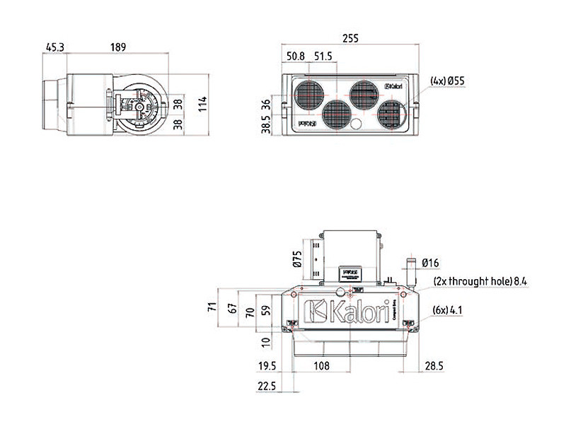 Characteristic fan Compact EVO1 ED4 24 V Characteristic fan Compact EVO1 ED4 24 V