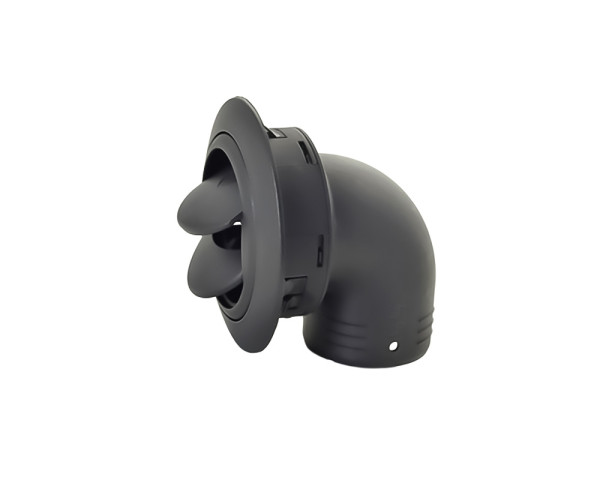 KA air inlet Ø55 with corner, black KA air inlet Ø55 with corner, black