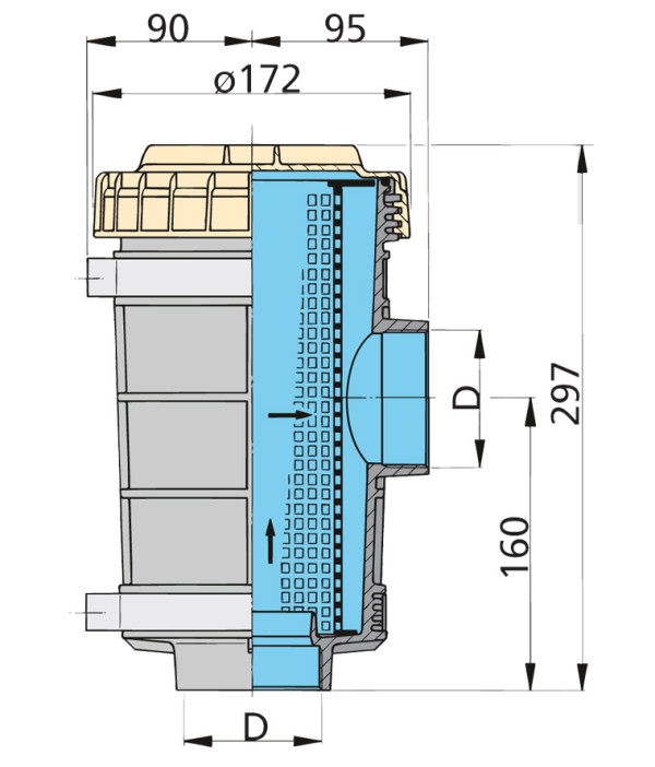 Filter modell FTR1320, anslutningar R 1½"