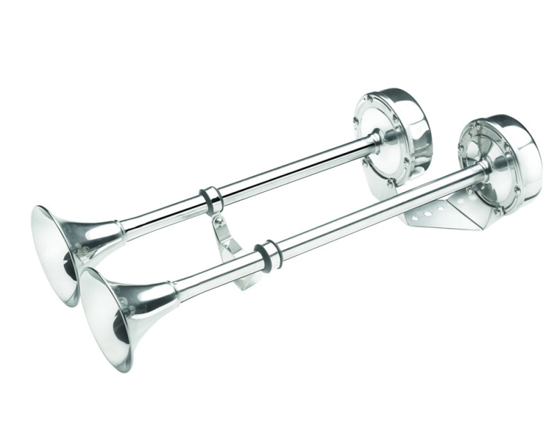 H12D dubbelt uttag 12 V, rostfritt stål H12D dubbelt uttag 12 V, rostfritt stål