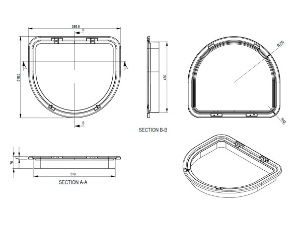 Indoor frame/screen combination Altus D520