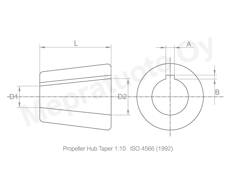 19x23L Propeller NVP 0,69 Ø40 ISO 19x23L Propeller NVP 0,69 Ø40 ISO