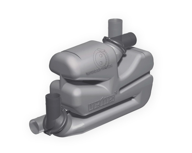 Vesilukko LSG75 Ø 75 mm pakoletkulle tilavuus 17.0 L