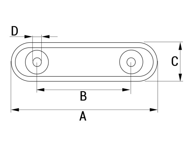 Harkko anode AL, hole width 80 mm 0,5 kg