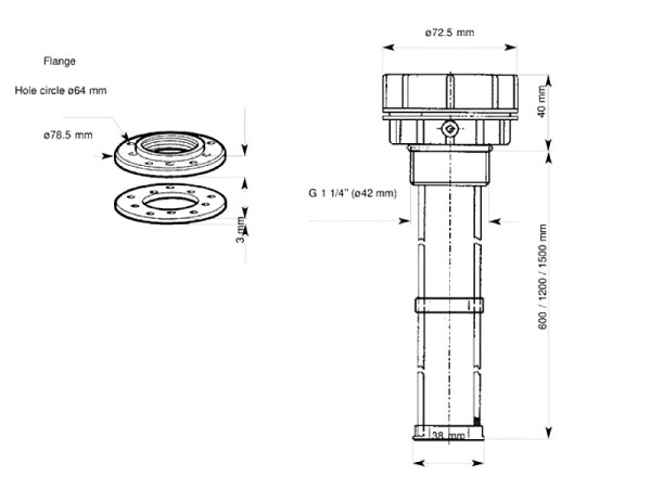 Septic tank sensor 200-600mm capacitive