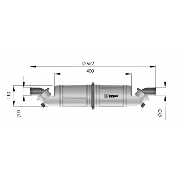 Ø45 mm water trap/silencer NLPH45