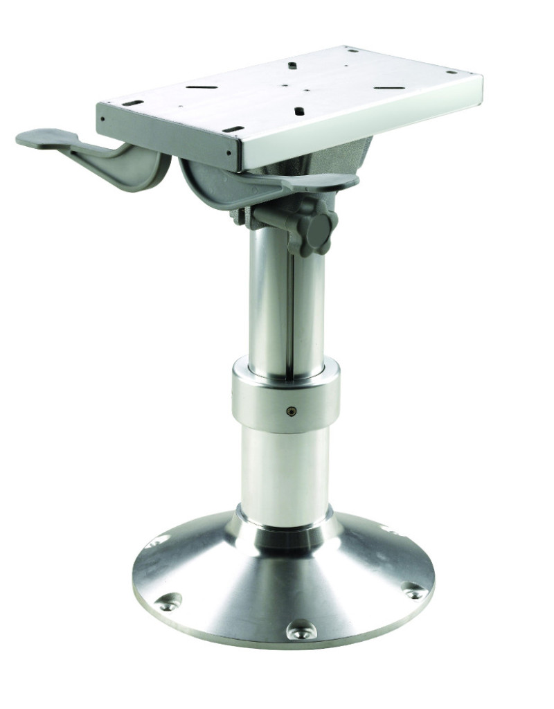 Istuinjalka 350-470 mm korkeussäädöllä ja liukulevyllä