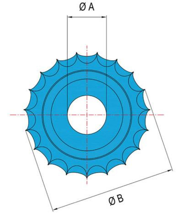 Köysileikkuri Ø 25 mm akselille, halkaistu malli