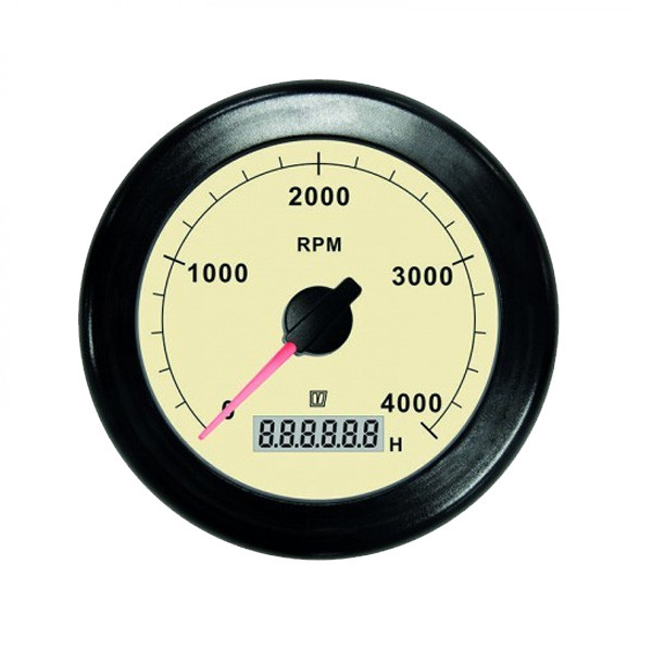 0 - 4000 rpm Kierroslukumittari/ tuntilaskuri 12/24V