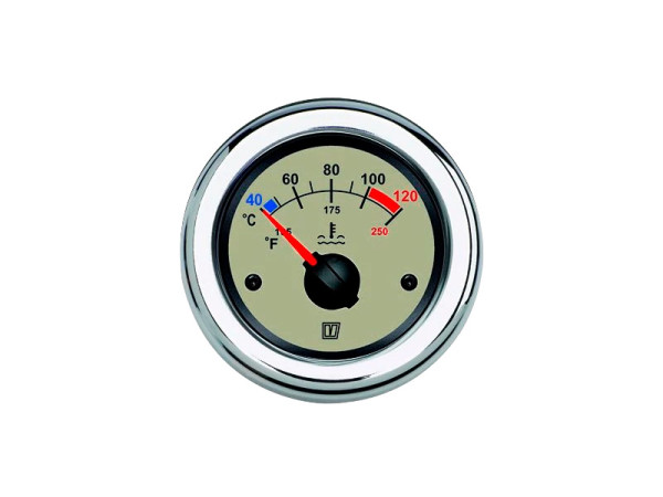 Temperature gauge for water 12/24 V (40-120°C) Ø 52 Temperature gauge for water 12/24 V (40-120°C) Ø 52