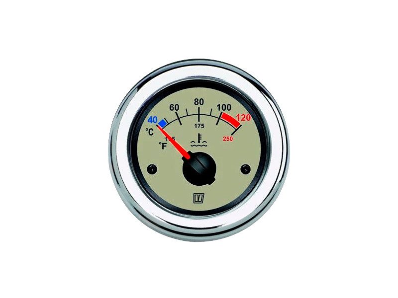 Temperature gauge for water 12/24 V (40-120°C) Ø 52
