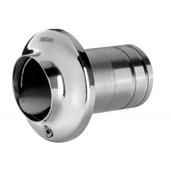 Ø75 exhaust hose outlet with flap, stainless steel
