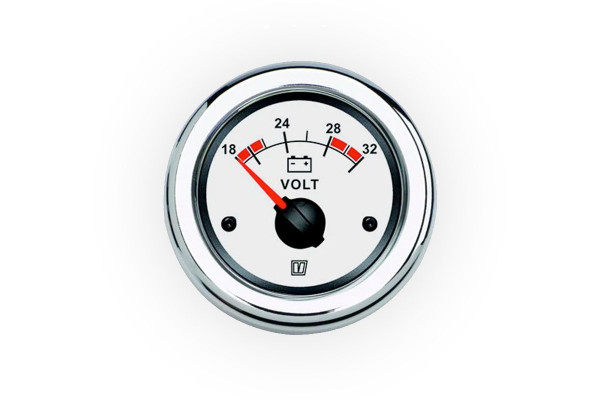 Voltmeter 24 V (20-32V) Ø 52 mm