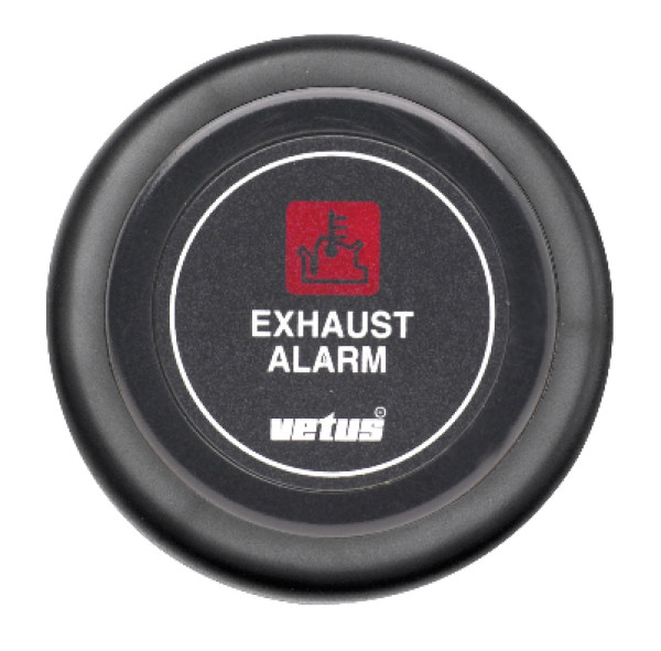 Exhaust gas heat alarm 12 V black